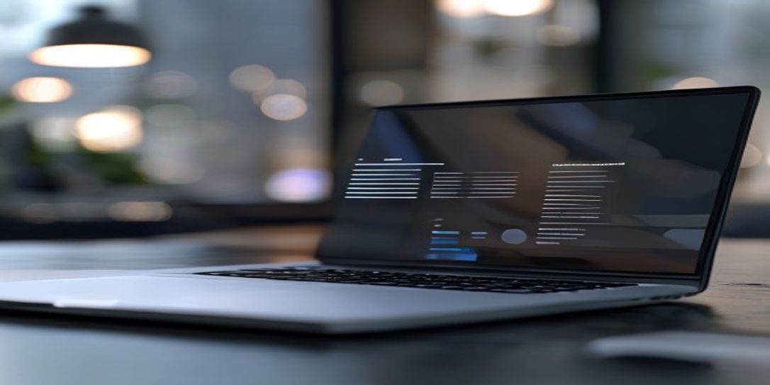 Professional freelancer using Simple Invoice Maker software on a laptop