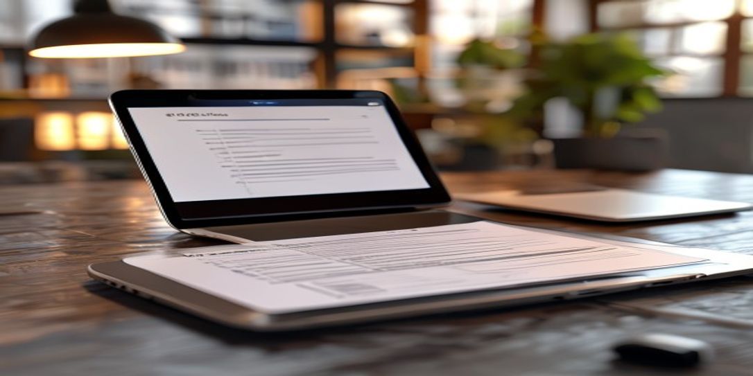 Professional invoicing interface on digital devices for California gig workers