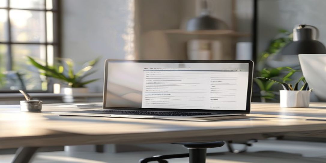Professional freelance invoicing software interface on a laptop
