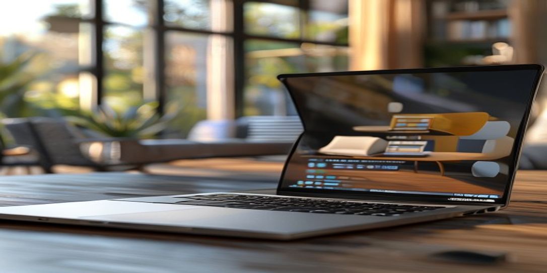 Professional invoicing software dashboard on a laptop for California consultants