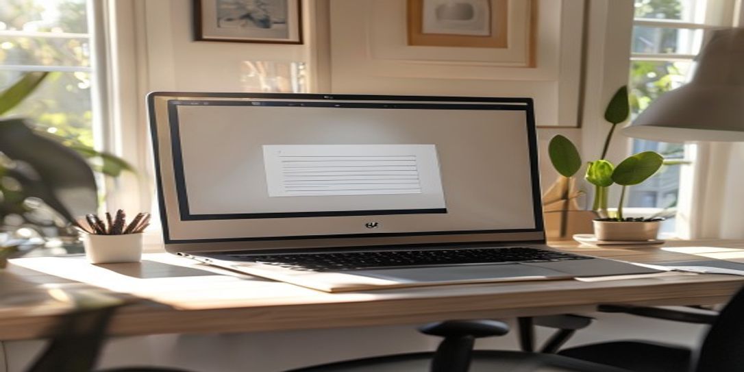 California independent contractor using Simple Invoice Maker on a laptop
