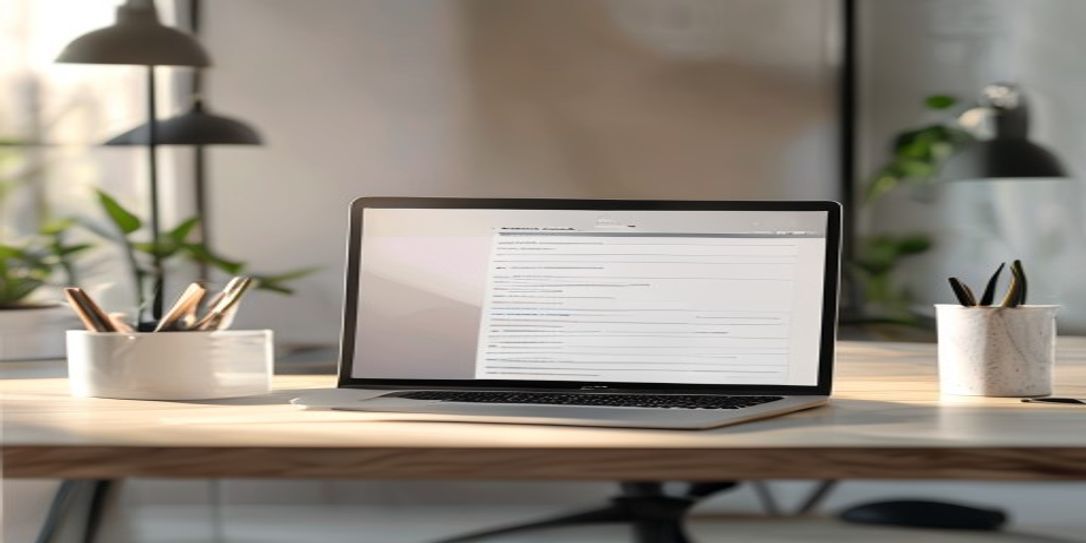 Professional California freelancer using Simple Invoice Maker on a laptop