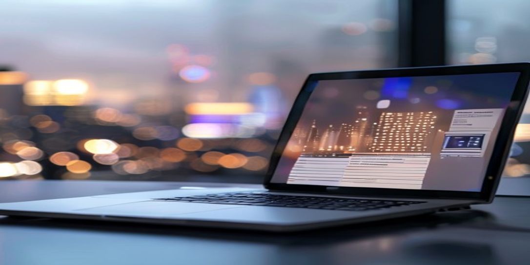 Professional Texas freelancer using an invoicing software on a laptop