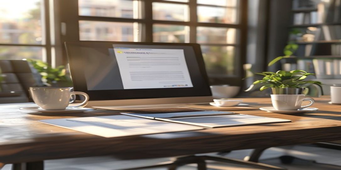 Texas freelance consultant using a laptop to generate professional invoices