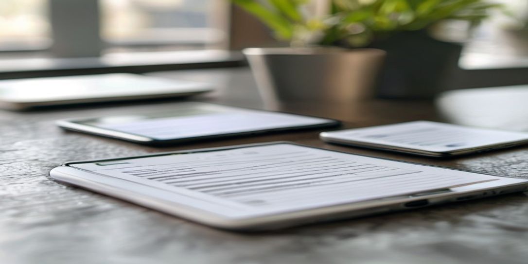 A professional invoice template on a clean office desk for Texas freelancers.