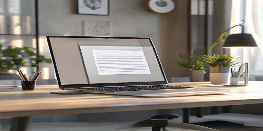 A laptop displaying a professional, clean, and modern Texas independent contractor invoice template.