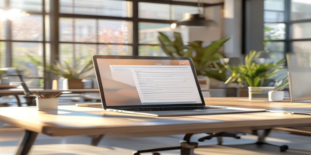 Texas freelancer using a modern laptop to manage invoices with an online platform