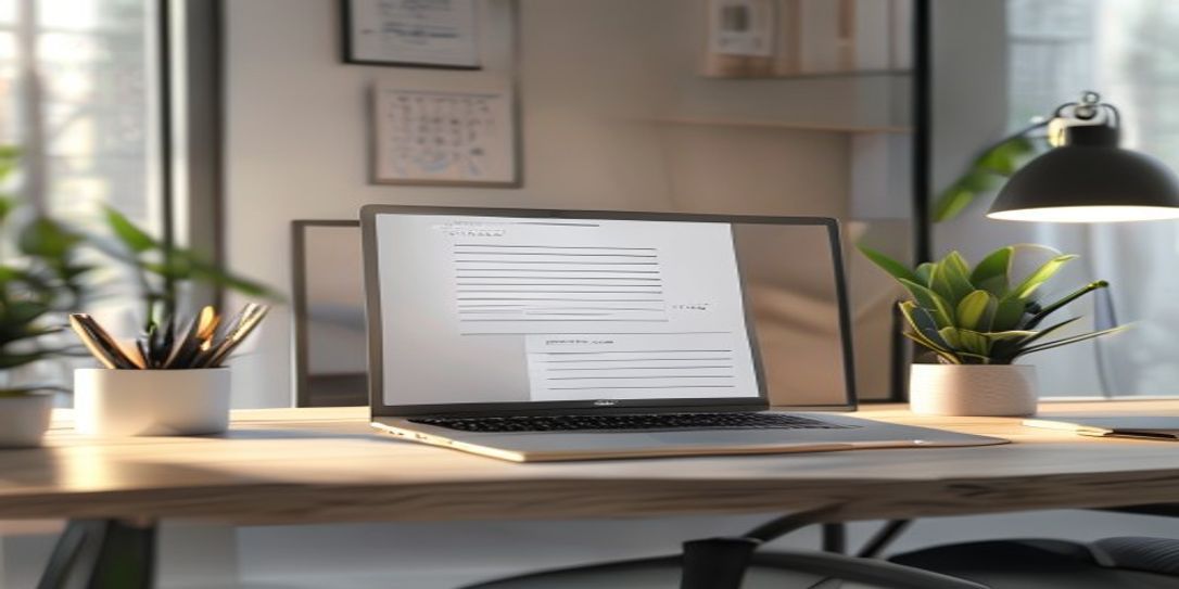 Professional freelancer managing billing on a laptop