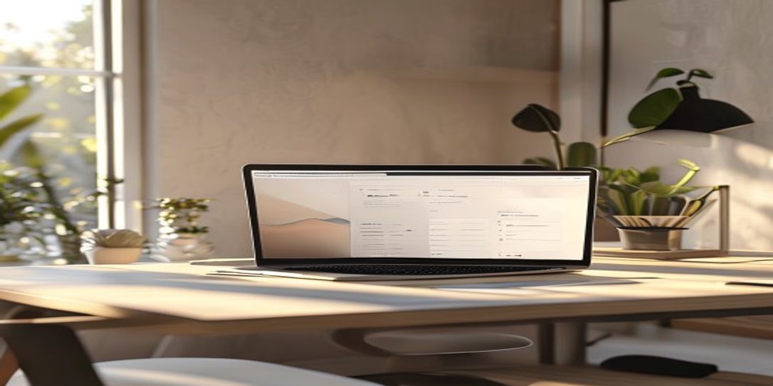 Professional freelancer using a laptop to automate invoices for their business