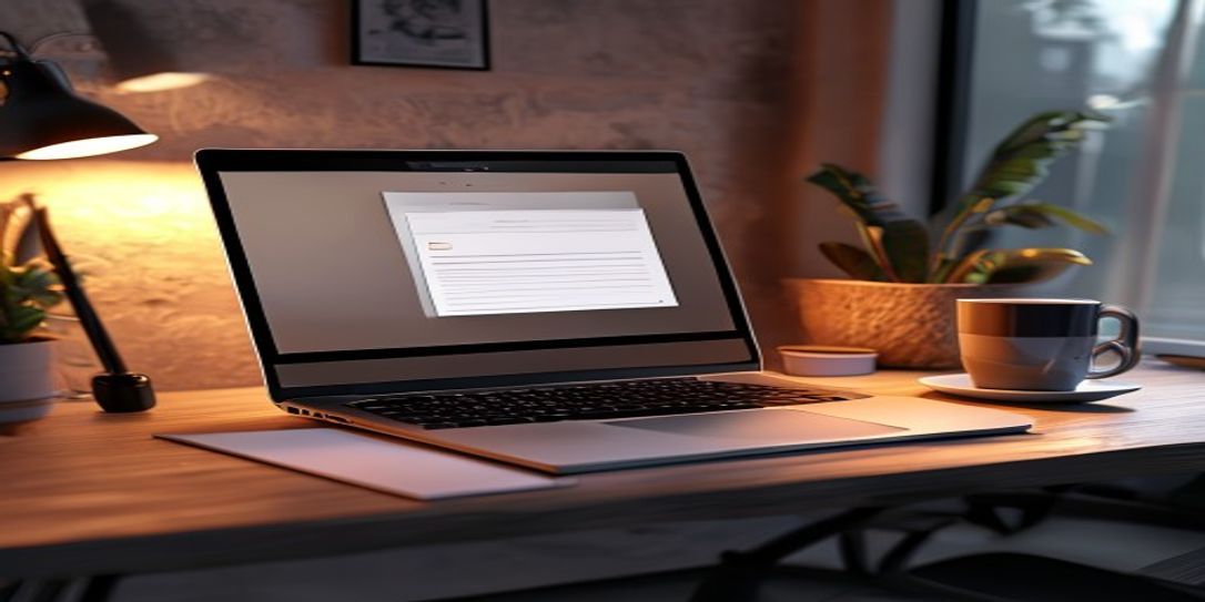 Professional graphic designer using Simple Invoice Maker on a laptop