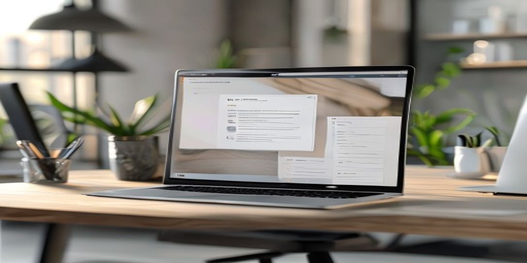 Professional graphic designer using a cloud hosted invoice creator on a laptop