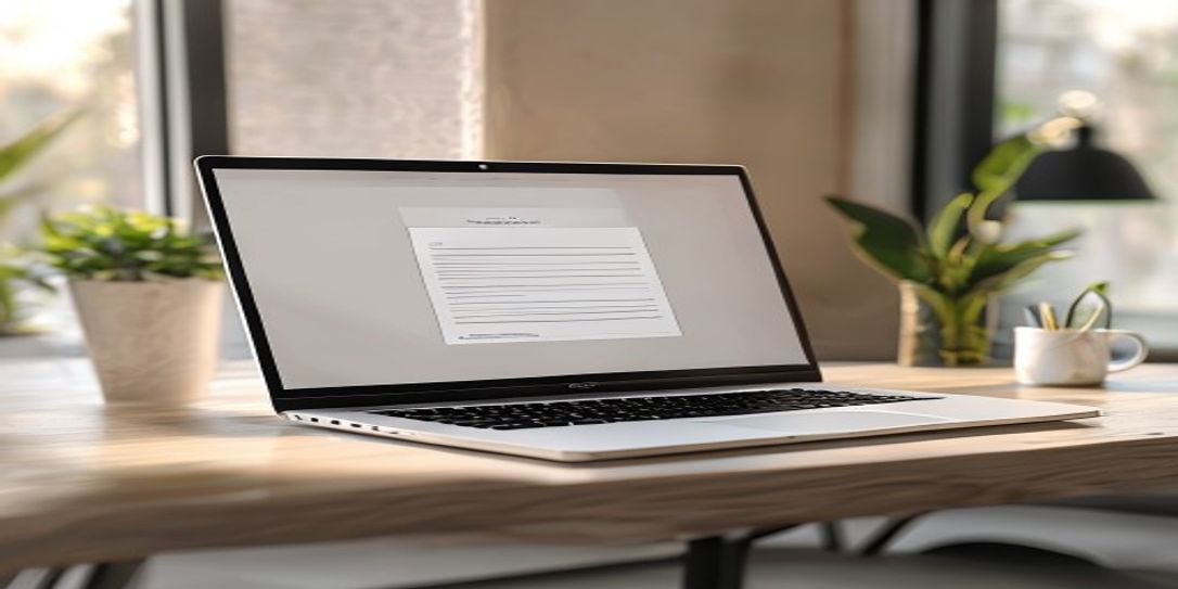 Professional freelancer using an easy free online invoice maker on a laptop